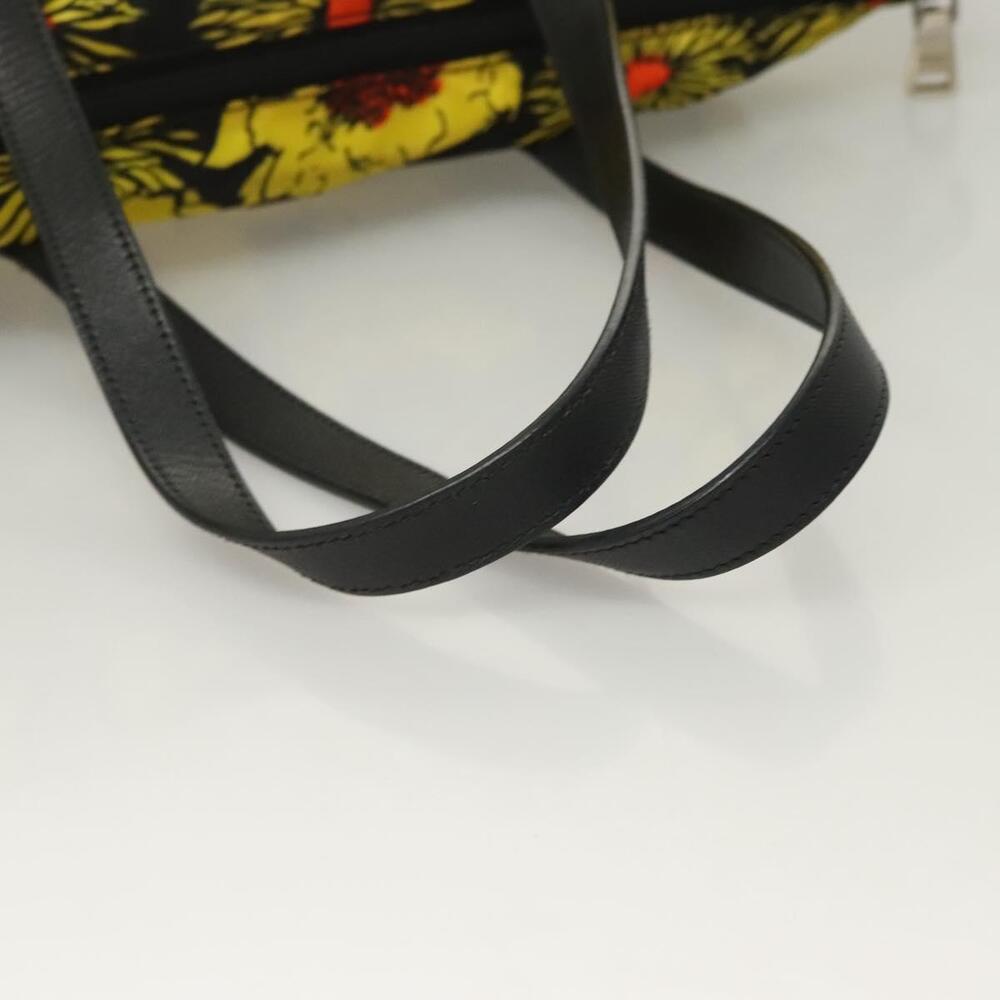 PRADA Hand Bag Nylon Yellow Silver - Picture 7 of 9